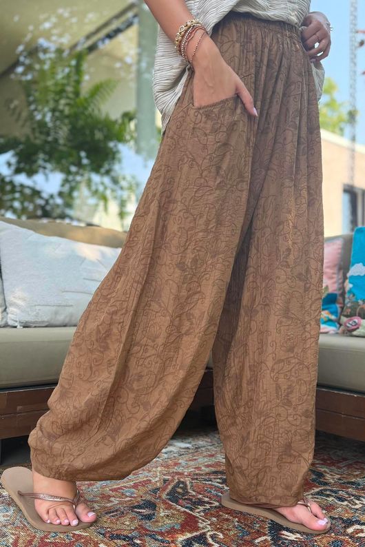 Tasha Damask Bloom Pant Walnut